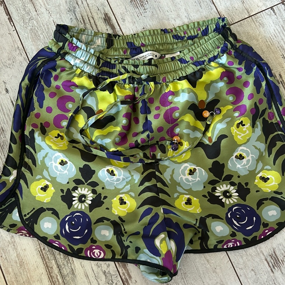 Zara-floral print shorts